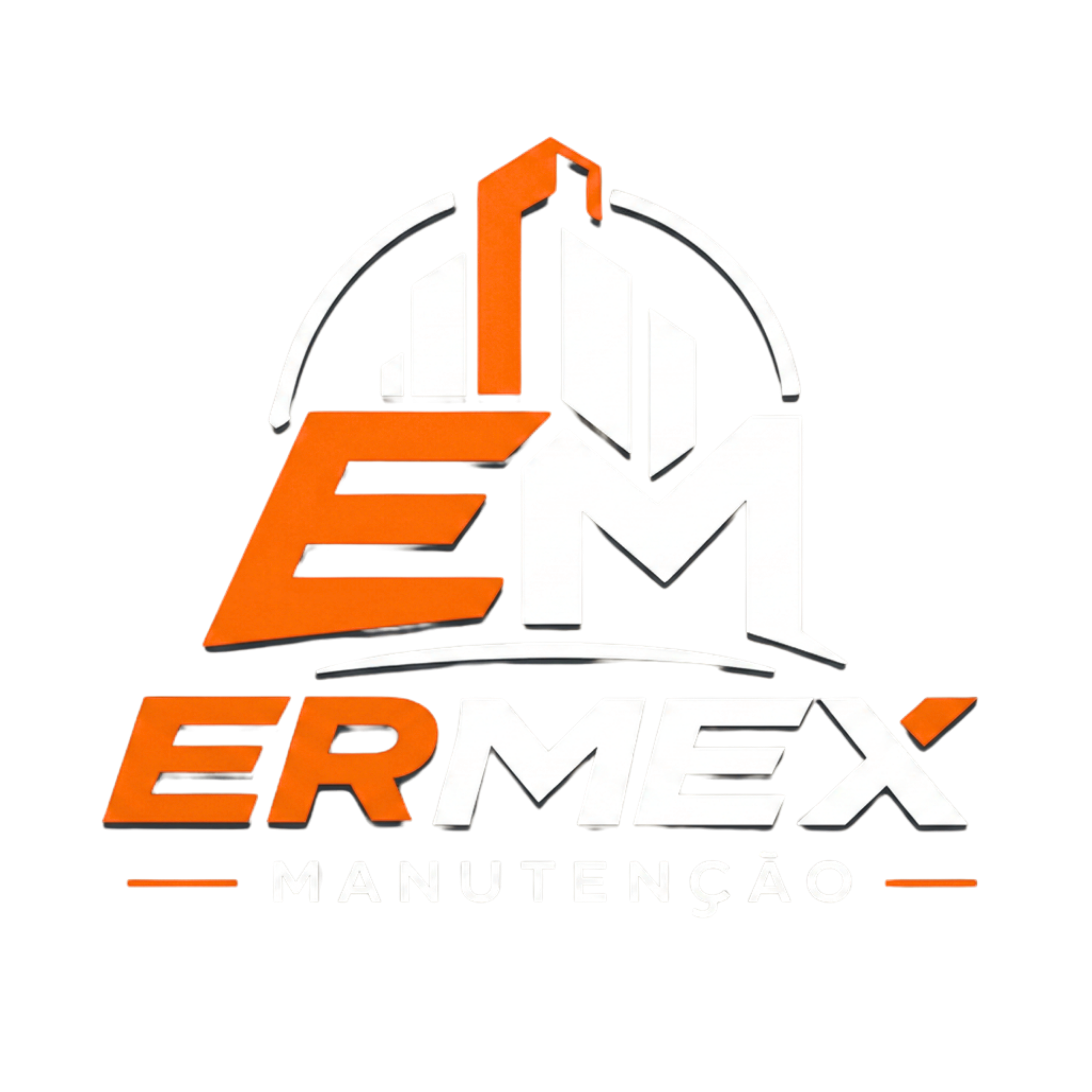Ermex Manutenção — logomarca em laranja e branco